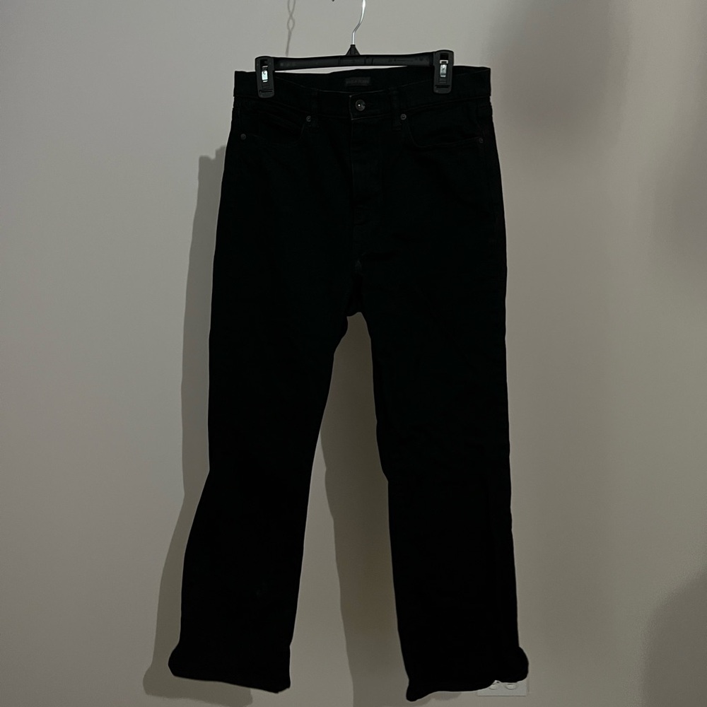 uniqlo black wide straight jean size 30